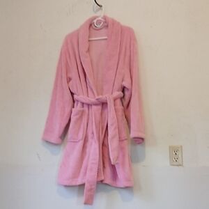 Hotel Spa Collection Plush Pink Bathrobe with Belt 2 Pocket One Size Fits Most